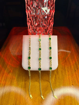 Stainless Steel 18k Elara Green Bracelet