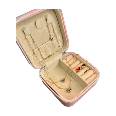 Stainless Steel 18k Filled Heart Complete 3pc Set
