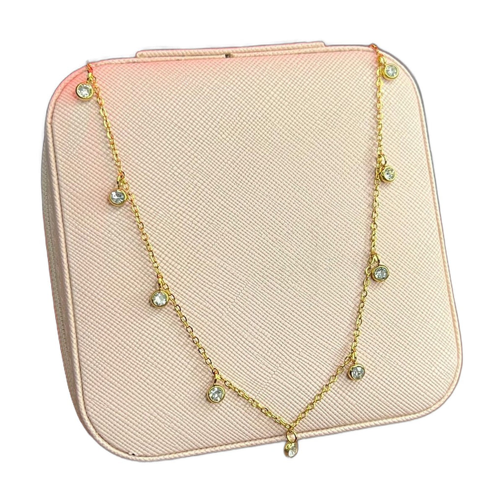 Stainless Steel 18k Galaxy Stone Necklace