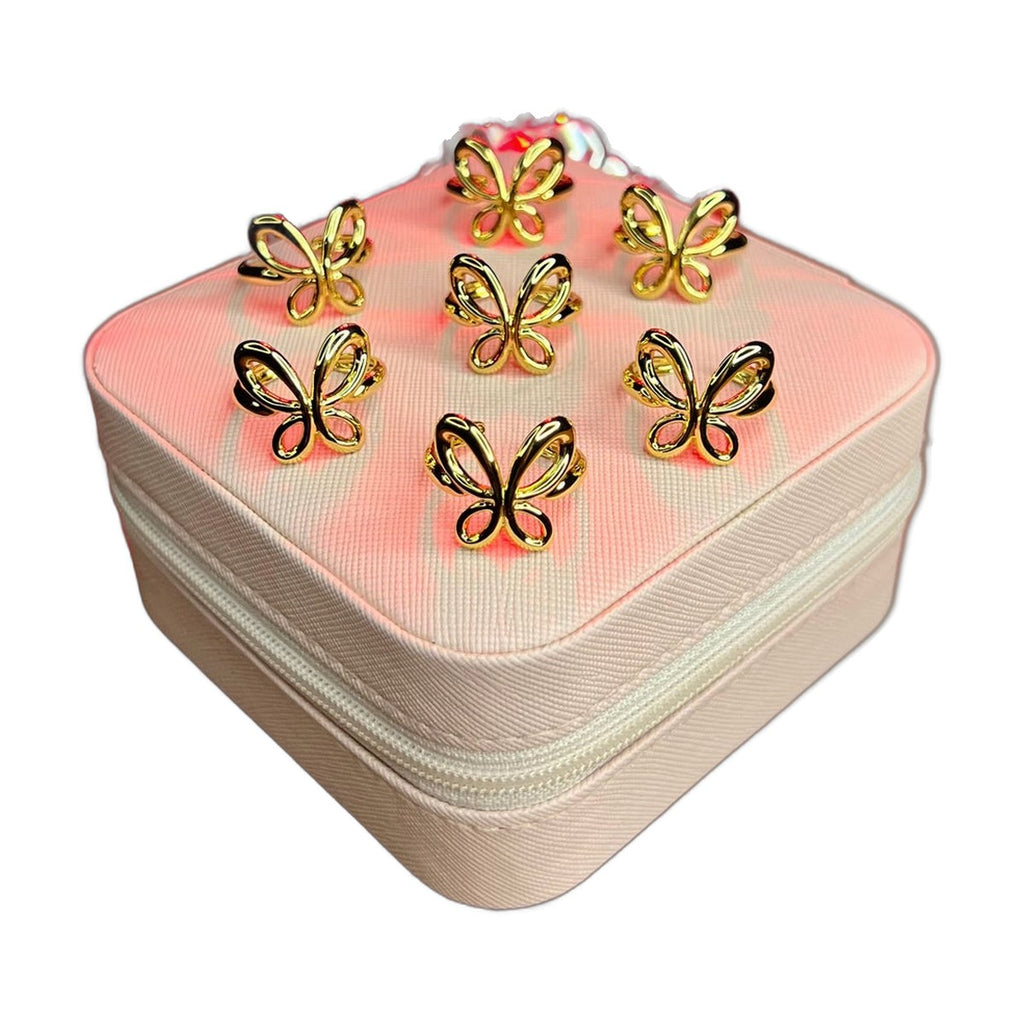 Stainless Steel 18k Gold Butterfly Ring