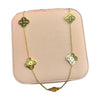 Stainless Steel 18k Gold Clover Stone Necklace