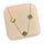 Stainless Steel 18k Gold Clover Stone Necklace