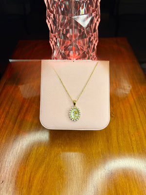 Stainless Steel 18k Gold Flower Necklace