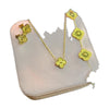 Stainless Steel 18k Golden Clover 4pc Set