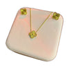 Stainless Steel 18k Golden Clover Necklace Earring Set
