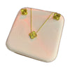 Stainless Steel 18k Golden Clover Necklace Earring Set