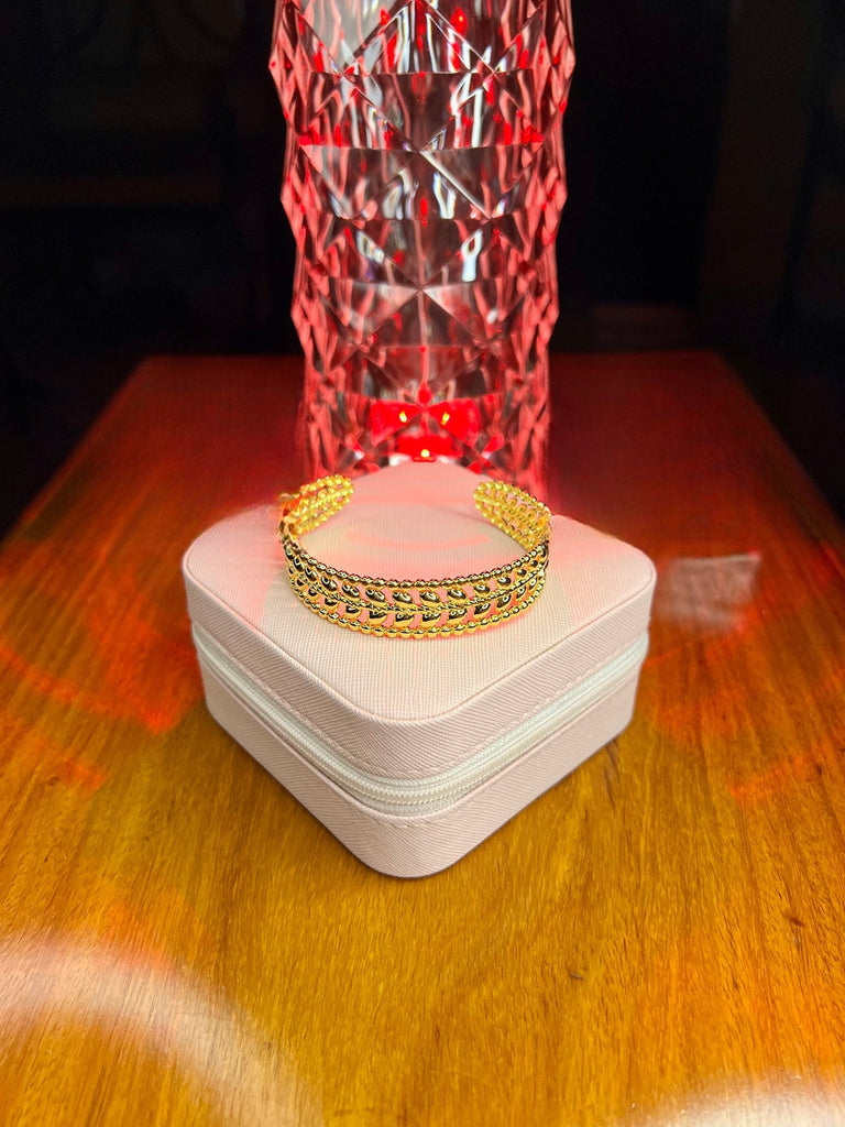 Stainless Steel 18k Golden Ember Adjustable Cuff