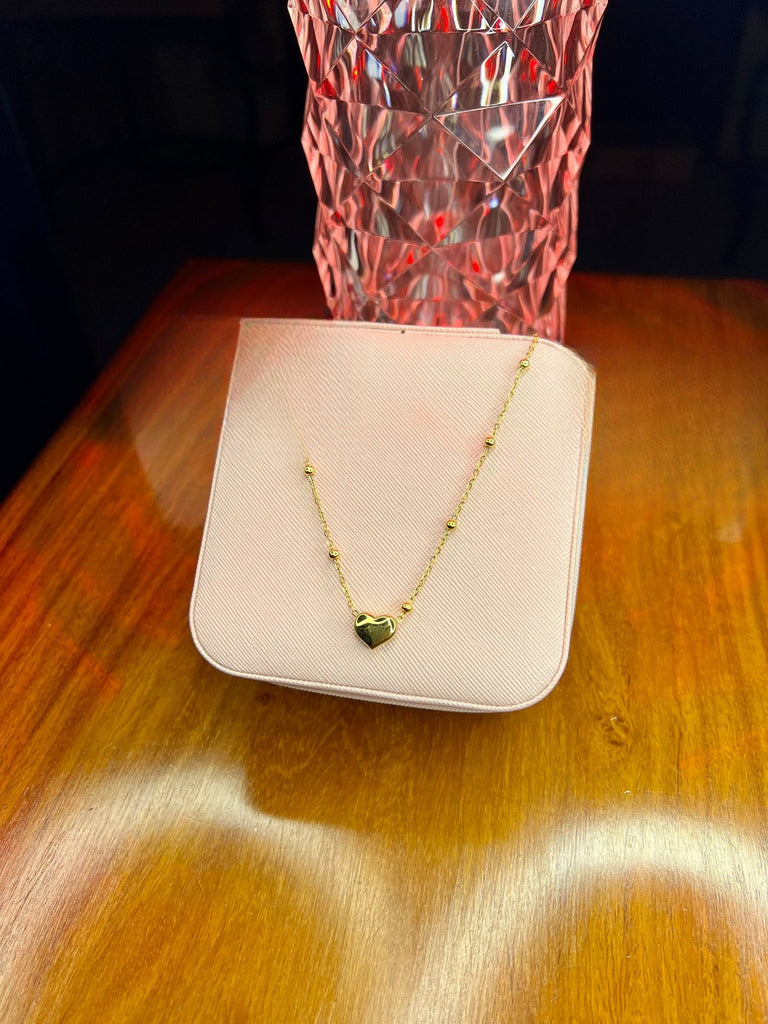 Stainless Steel 18k Golden filled Heart Necklace