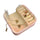 Stainless Steel 18k Golden Heart Luxury 3pc Set