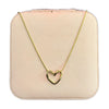 Stainless Steel 18k Golden Heart Necklace