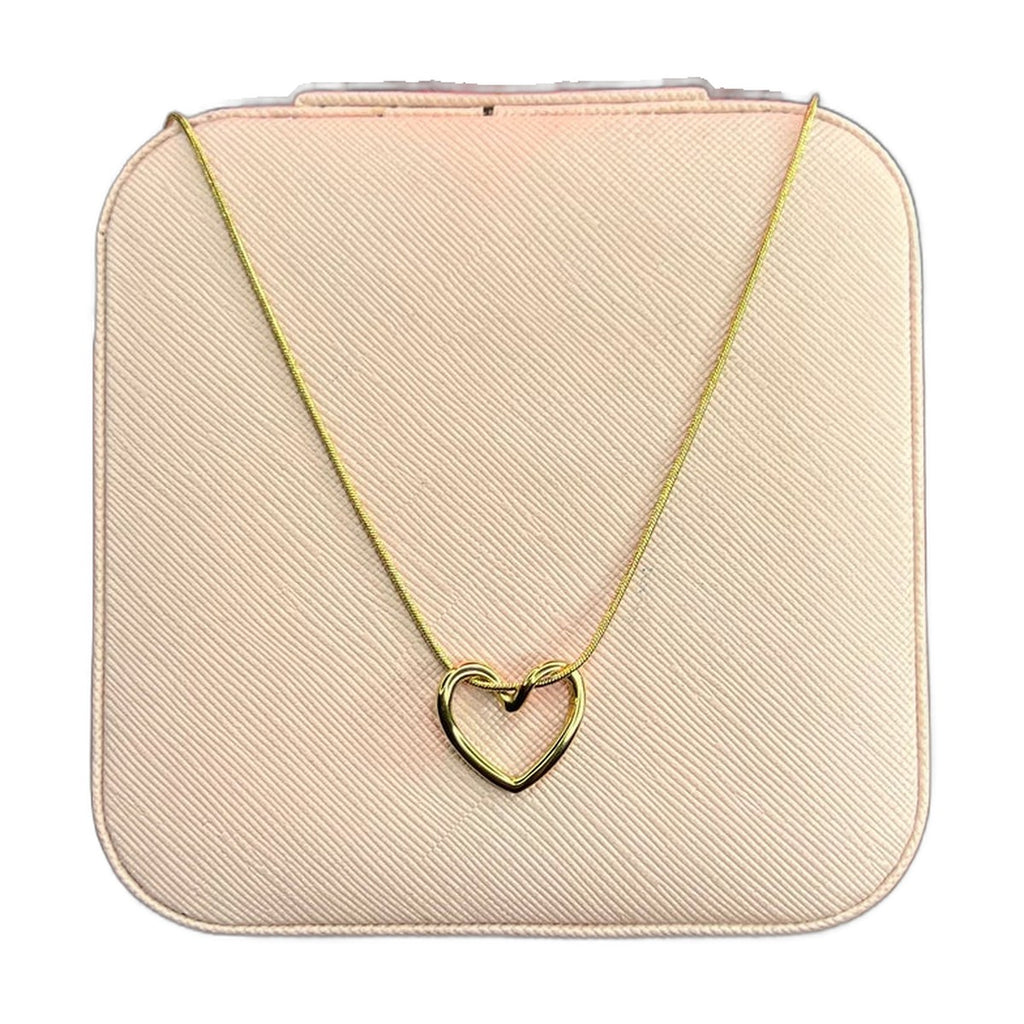 Stainless Steel 18k Golden Heart Necklace
