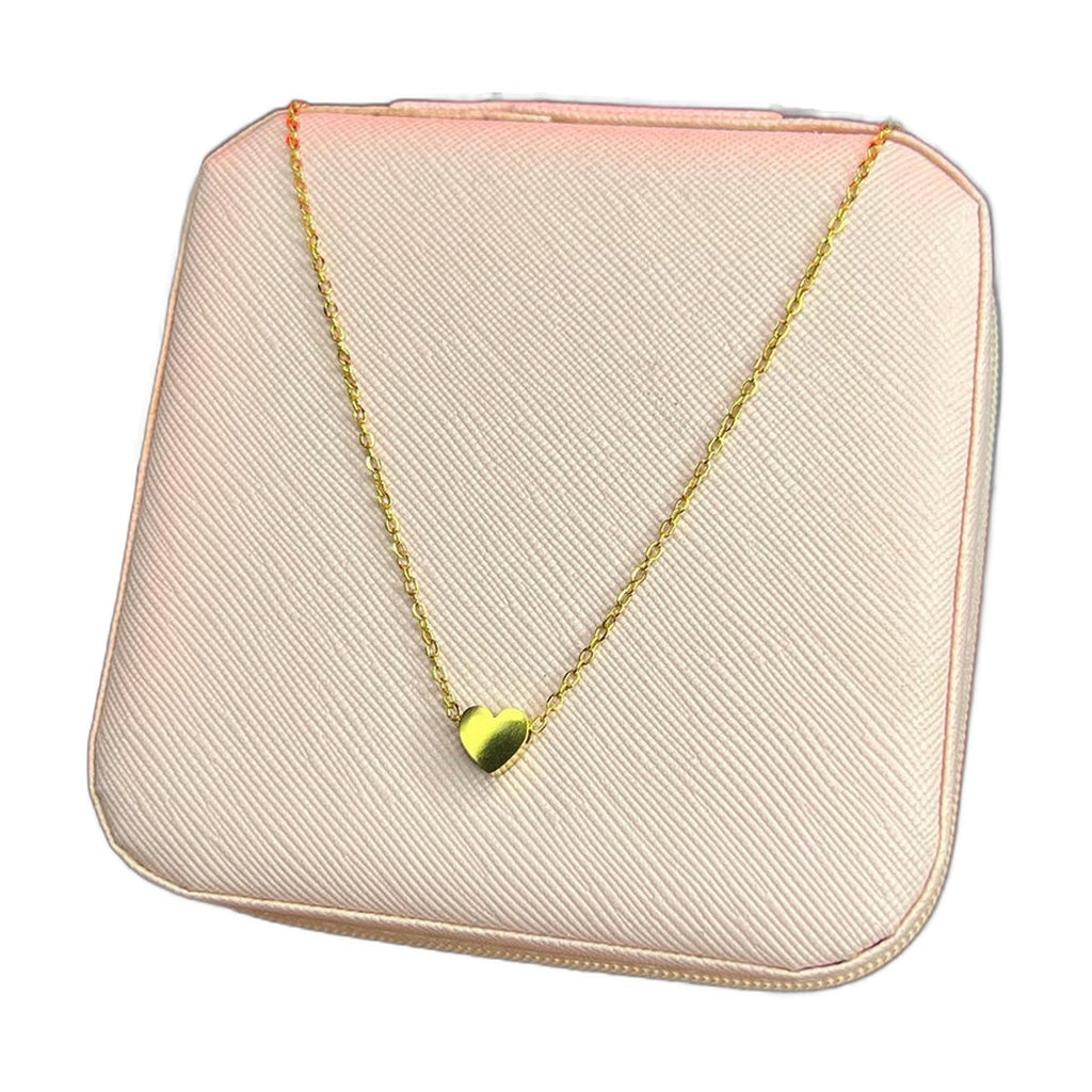 Stainless Steel 18k Golden Heart Necklace