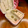 Stainless Steel 18k Golden Heart x Bow Luxury 3pc Set.
