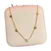 Stainless Steel 18k Golden Stone Heart Chain Necklace