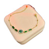 Stainless Steel 18k Green Stone Luxury Bracelet