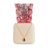 Stainless Steel 18k Green Stone Orbit Necklace