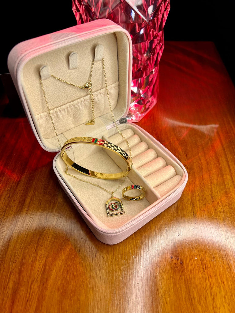 Stainless Steel 18k Gold 3pc Set