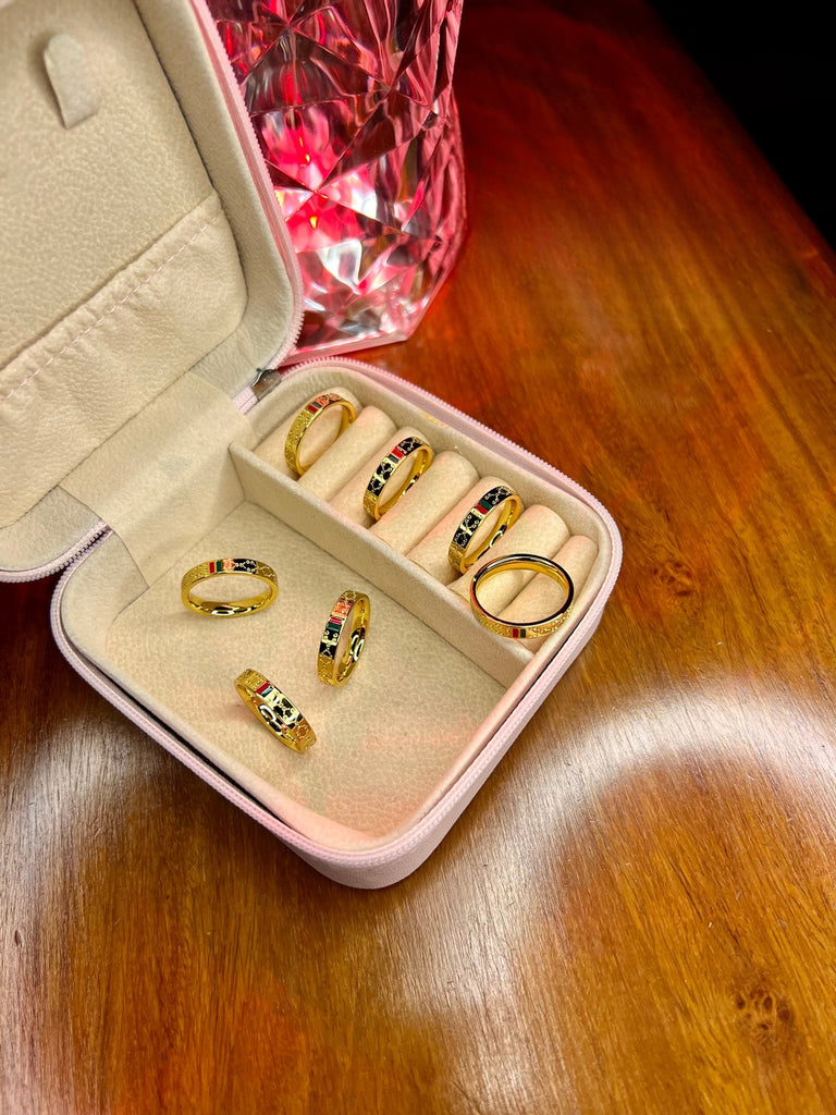 Stainless Steel 18k Gold Ring