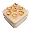 Stainless Steel 18k Gold Ring