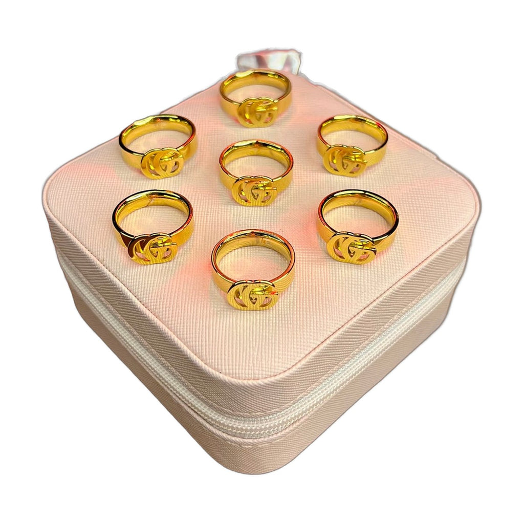 Stainless Steel 18k Gold Ring