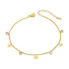 Stainless Steel 18k Havana Stone Anklet
