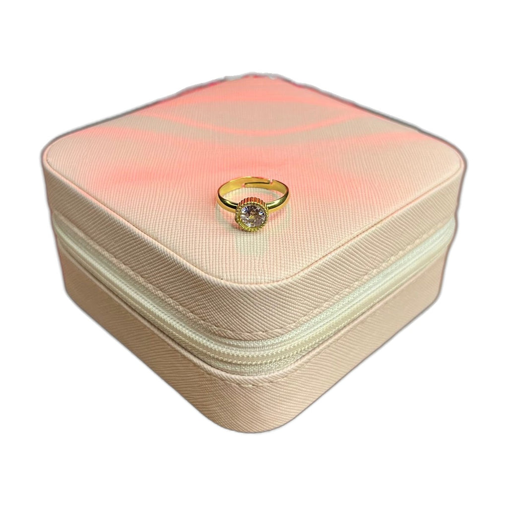 Stainless Steel 18k Havana Stone Ring
