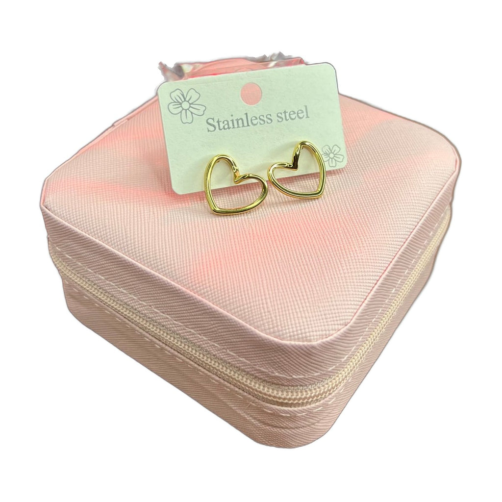 Stainless Steel 18k Heart EarStuds