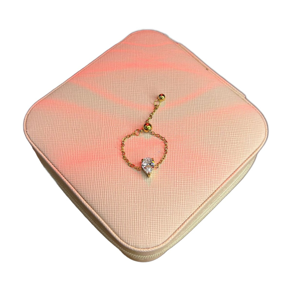Stainless Steel 18k Heart Shape Updown Ring