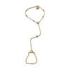 Stainless Steel 18k Stone Heart Handchain