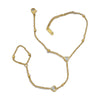 Stainless Steel 18k Heart Stone Handchain