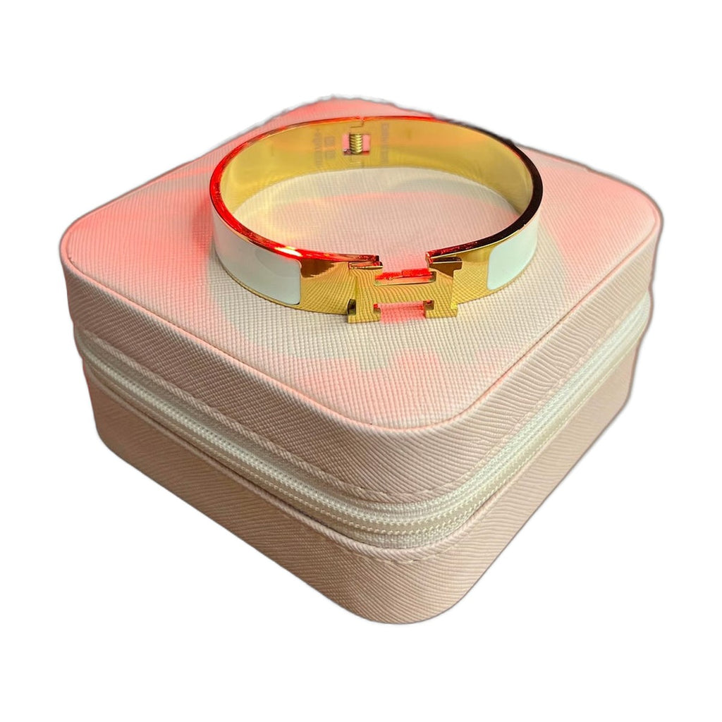 Stainless Steel 18k White n Gold Cuff