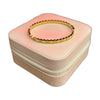 Stainless Steel 18k Hexa Lux Stone Cuff