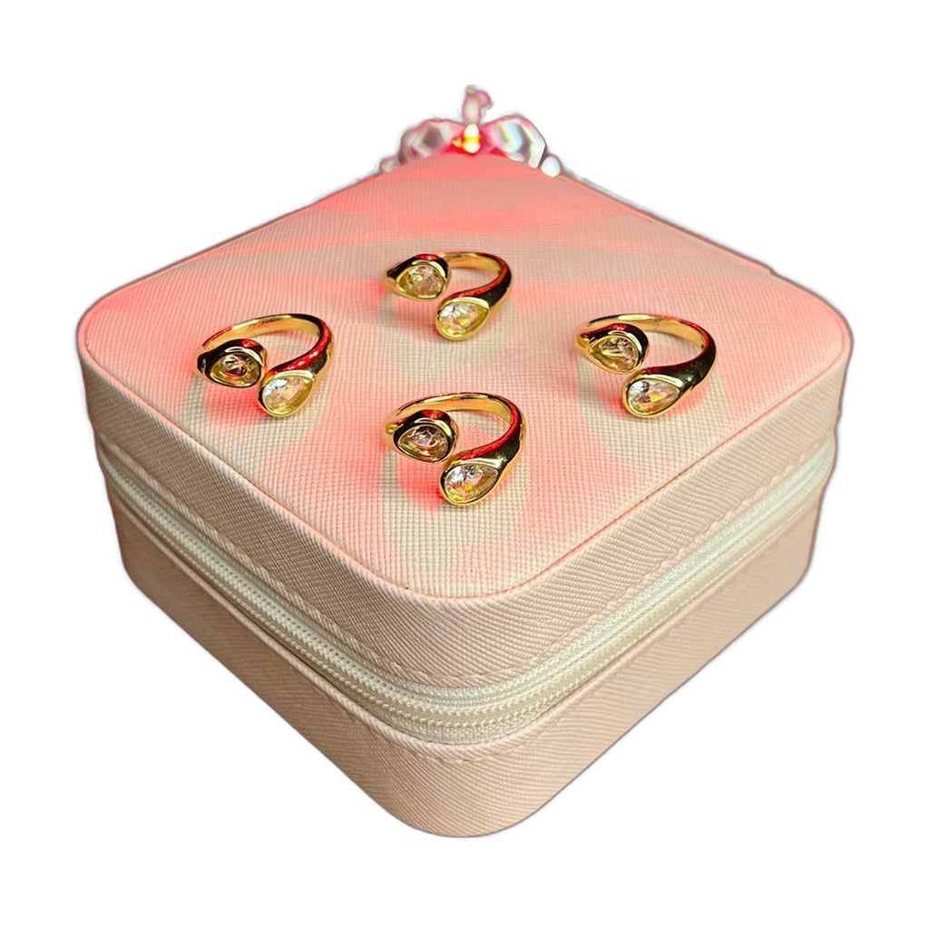 Stainless Steel 18k Isadora Stone Ring