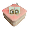 Stainless Steel 18k Ivory Crystal EarStuds