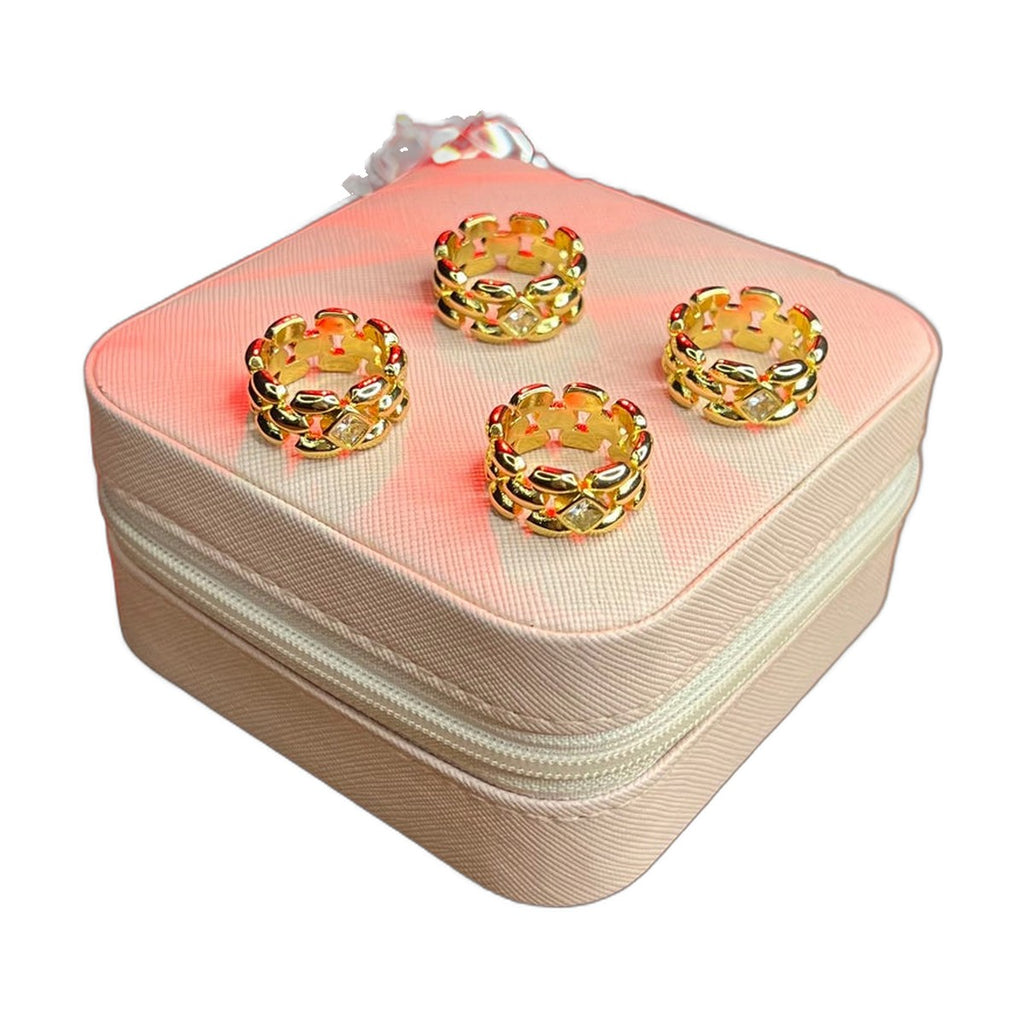 Stainless Steel 18k Kiara Stone Ring