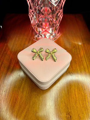 Stainless Steel 18k Large Bow EarStuds