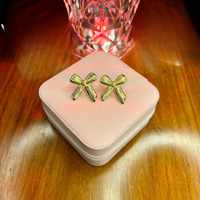Stainless Steel 18k Large Bow EarStuds
