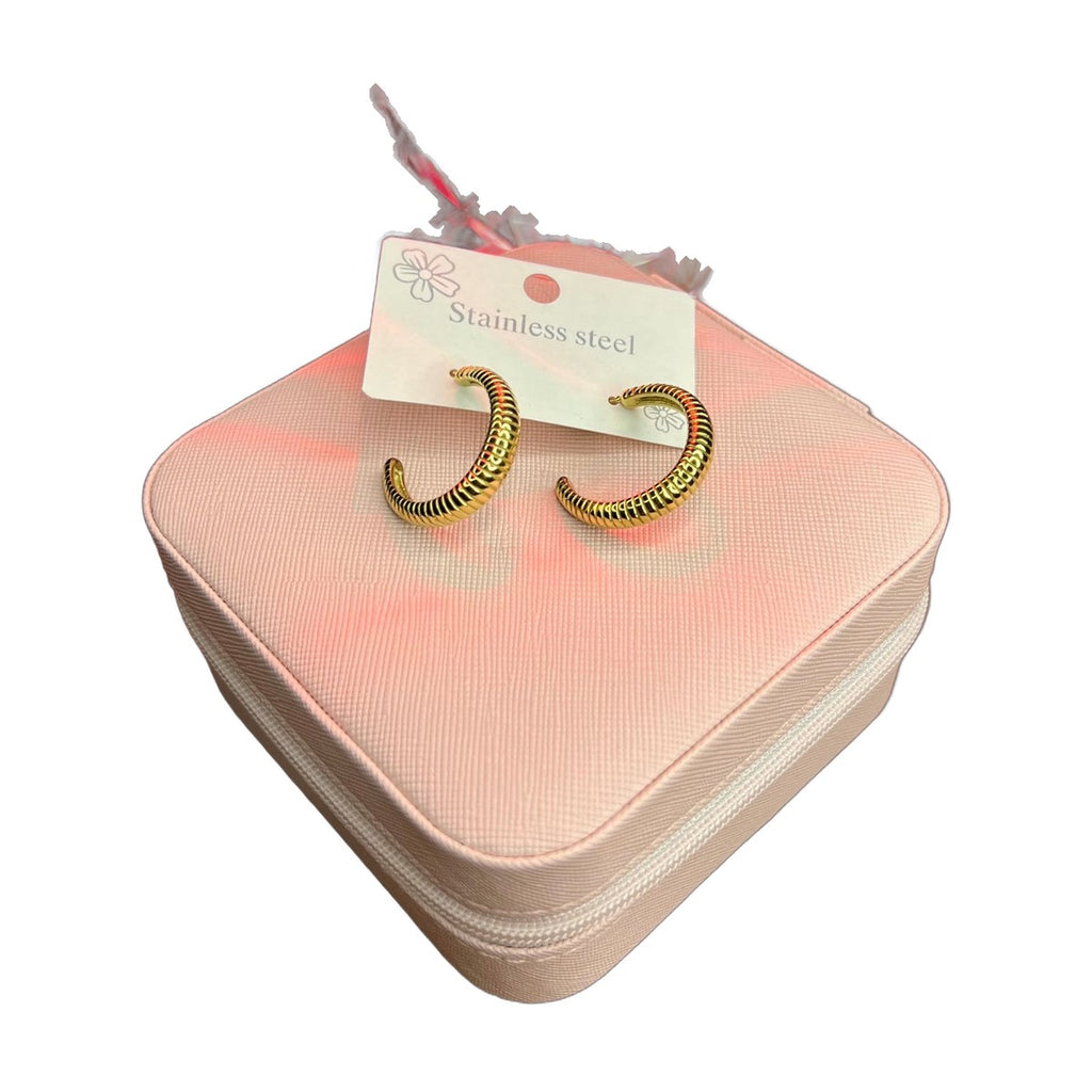 Stainless Steel 18k Large Size Gold Hoops