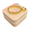 Stainless Steel 18k Link Handcuff and Ring Set