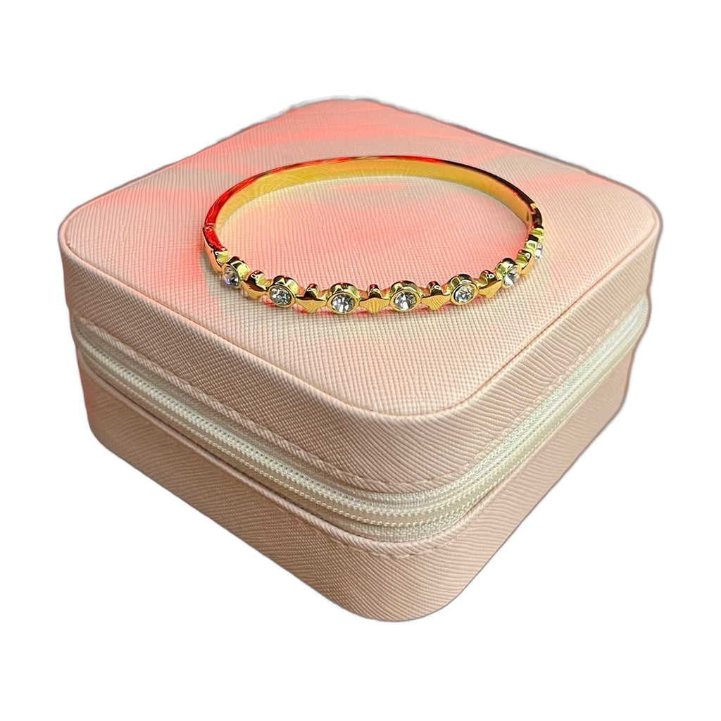 Stainless Steel 18k Love Heart Bangle