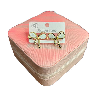 Stainless Steel 18k Luna Lux EarStuds