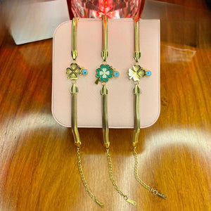 Stainless Steel 18k Luxury Chain Clove Bracelet