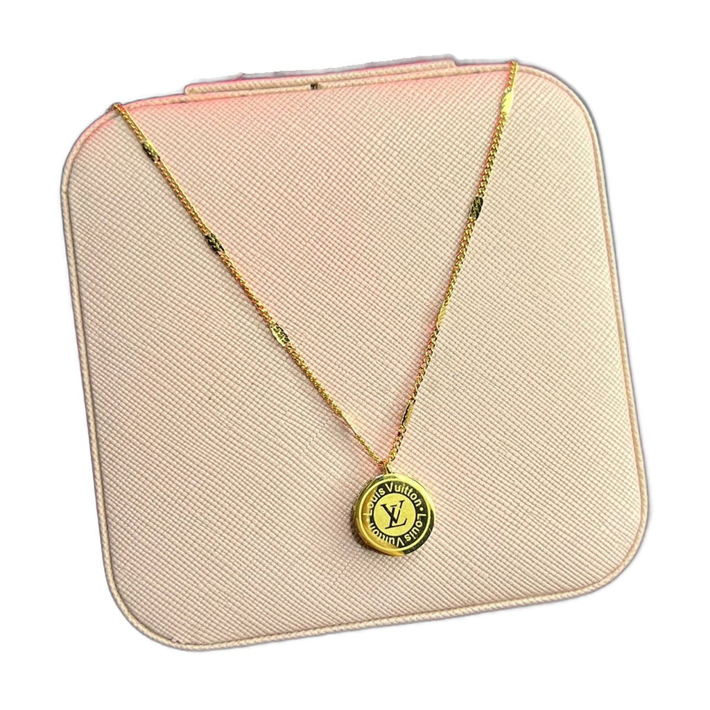 Stainless Steel 18k Gold Luxury Stone Necklace