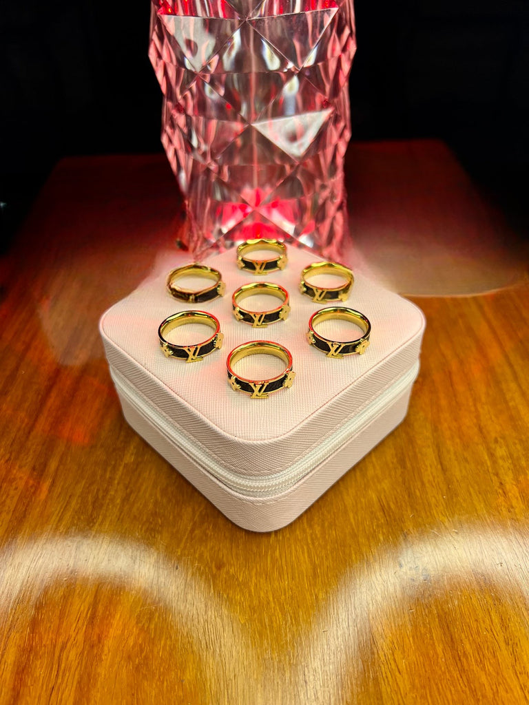 Stainless Steel 18k Gold Ring