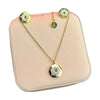 Stainless Steel 18k Necklace Earring Set