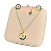 Stainless Steel 18k Necklace Earring Set