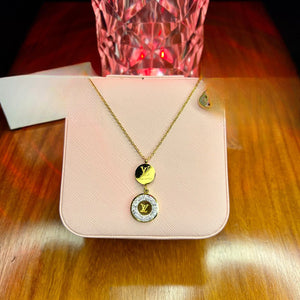 Stainless Steel 18k Zircon Necklace Earring Set