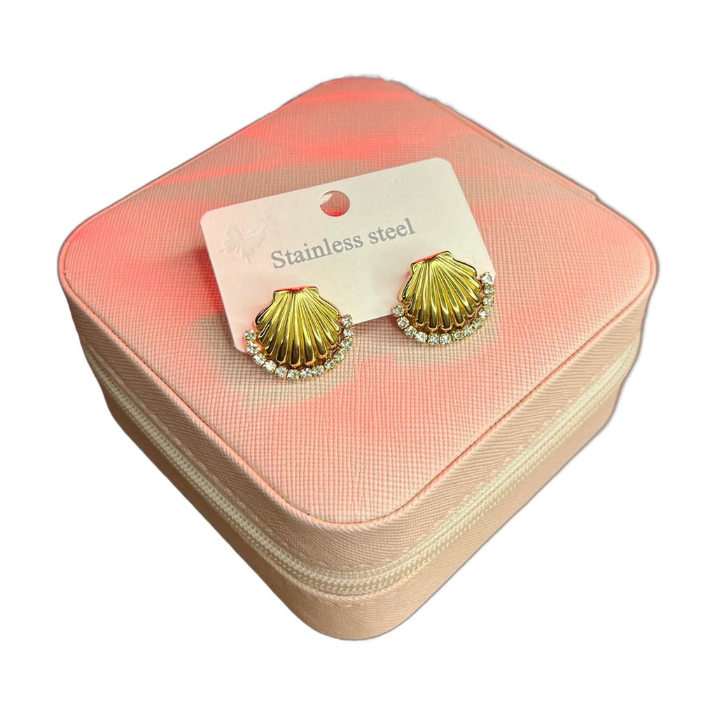 Stainless Steel 18k Marina Bloom Earrings