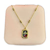 Stainless Steel 18k Mirror Gold Rose Necklace