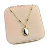 Stainless Steel 18k Mirror Gold Rose Necklace